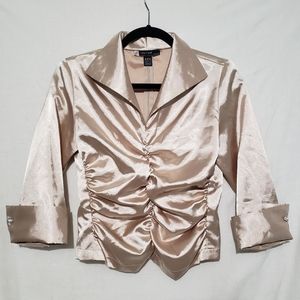 Vintage golden ruched crop top